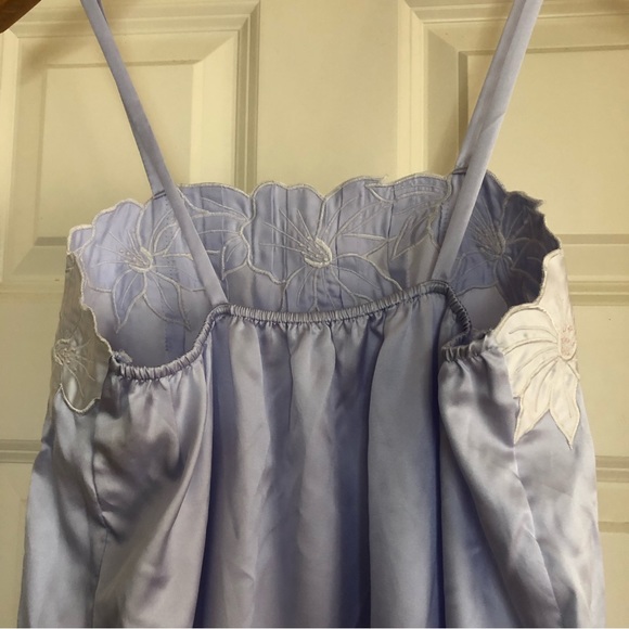 Vintage Natori appliqué Slip Nightgown Silky Long - Sm - Picture 4 of 11